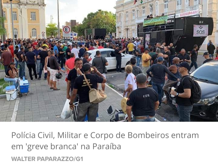 Policiais civis, militares e Corpo de Bombeiros entram em ‘greve branca’ na Paraíba Policiais civis, militares e Corpo de Bombeiros entram em ‘greve branca’ na Paraíba
