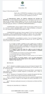 CURSO DE SARGENTO É SUSPENSO PELO COMANDANTE DA PM CURSO DE SARGENTO É SUSPENSO PELO COMANDANTE DA PM