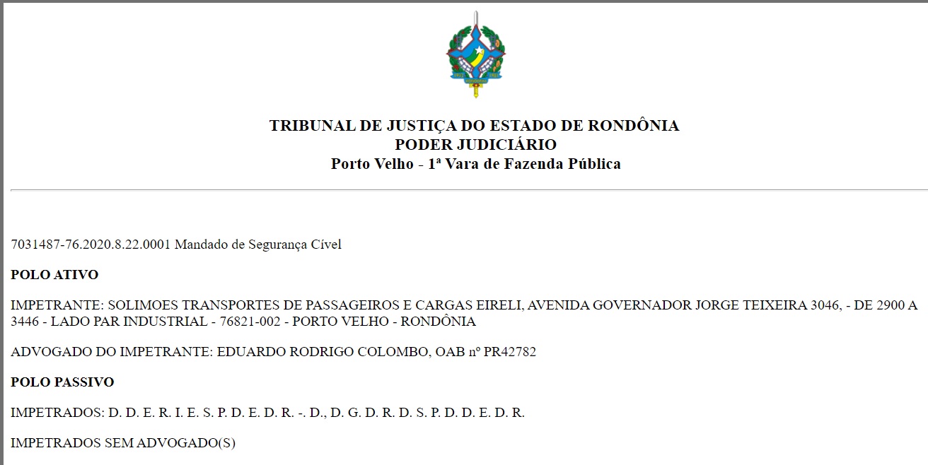 Justiça julga inconstitucional Lei que concedia transporte gratuito aos agentes de segurança pública de Rondônia Justiça julga inconstitucional Lei que concedia transporte gratuito aos agentes de segurança pública de Rondônia